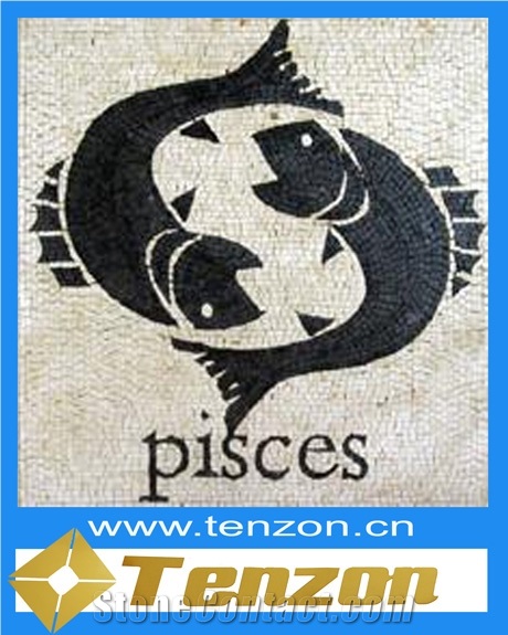 New Type Kitchen Use Mosaic Tiles, Black and Brown Breccia Marble Mosaic