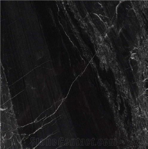 Caressi Nero Marble Slabs & Tiles, Turkey Black Marble