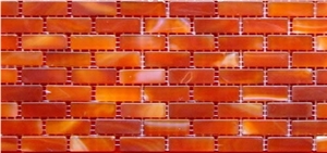 China Polished Agate Mosaics, Red Mosaics