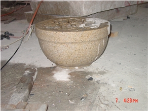 G682 Granite Flower Pot, Stone Flower Pot