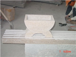 G682 Granite Flower Pot, Stone Flower Pot