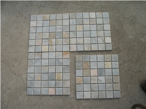 Multicolor Slate Mosaic Pavers