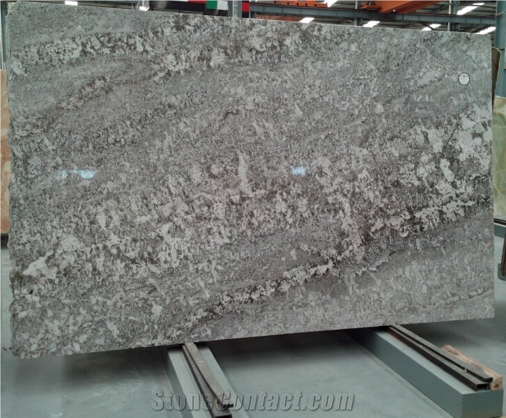 Aran White Granite Slab and Tiles, Snow Fox White Granite