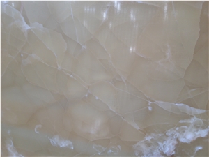 Beautiful Polished Beige Onyx Slab & Tile