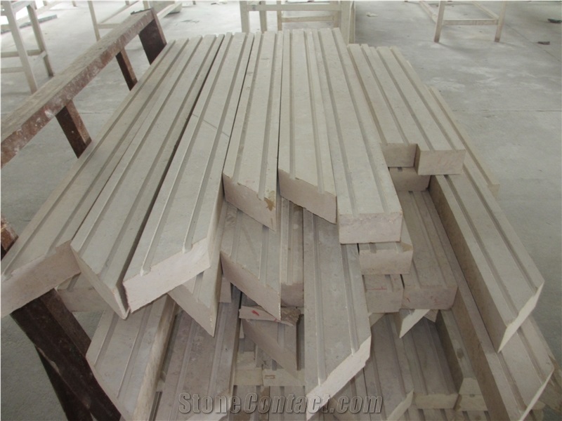Brown Marble Border Line, Beige Limestone Border for Window & Door