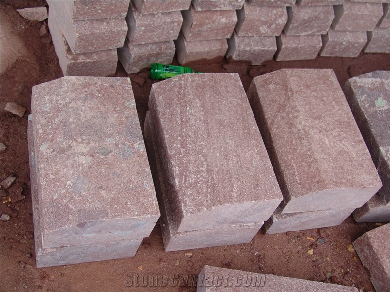 Cheap Granite Paving Stone, Dayang Red Driveway, Red Porphyry Garden