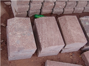Cheap Granite Paving Stone, Dayang Red Driveway, Red Porphyry Garden