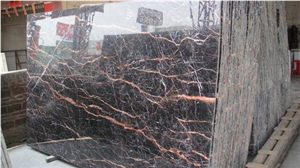 China Azalea Red Marble Slabs&Tiles, China Rose Portoro Marble, Cuckoo Red Marble