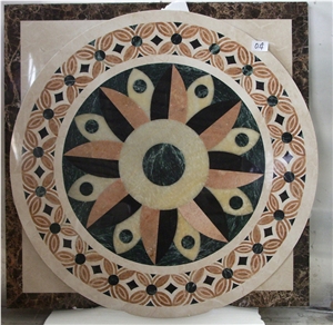 Composited Marble Waterjet Medallion , Popular Waterjet Pattern Design