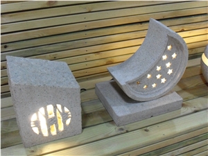 Different Styles Of G603 Garden Lanterns, Cheap Chinese Grey Granite Lanterns