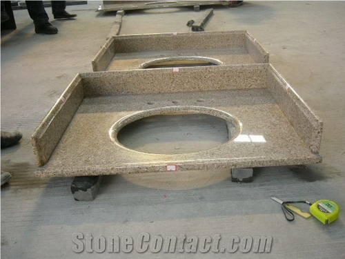 G682 Granite Bath Vanity Tops, Yellow Granite Bath Tops