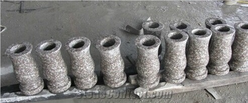 G687 Granite Tombstone Vases,Cheap Granite Vases