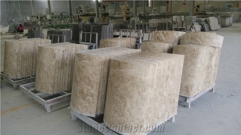 Light Emperador Marble Columns,Stone Columns