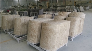Light Emperador Marble Columns,Stone Columns