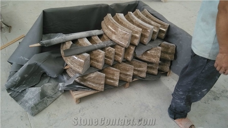 Light Emperador Marble Columns,Stone Columns