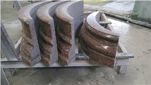 Maple Red Granite Columns,Column Bases,Granite Columns