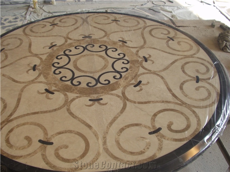 Marble Water-Jet Medallion Table
