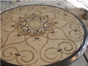 Marble Water-Jet Medallion Table
