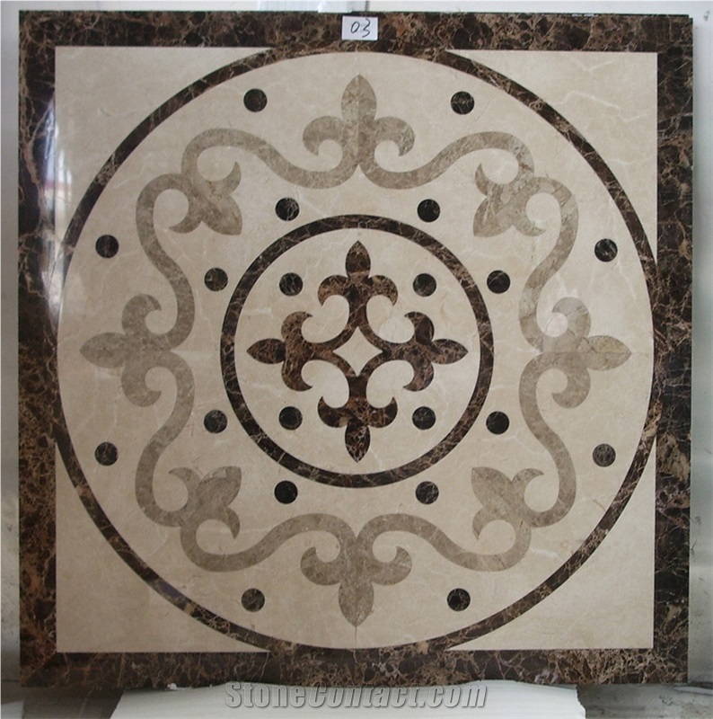 Marble Waterjet Medallion , Popular Waterjet Pattern Design