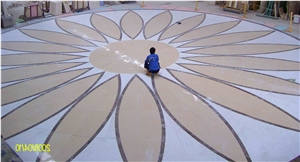 Marble Waterjet Medallion,Round Floor Medallion