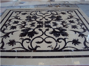 Marble Waterjet Medallions,Square Floor Medallions