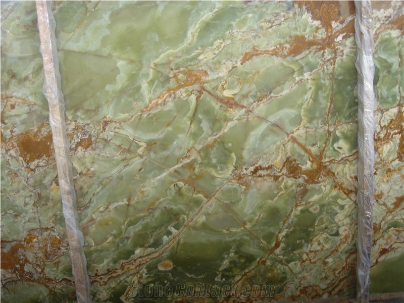 Multicolor Green Onxy with Glass
