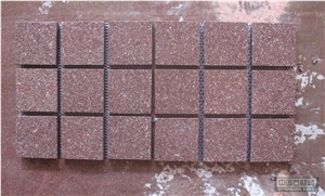 Red Porphyr Stone Paving,Shouning Red Cubestone
