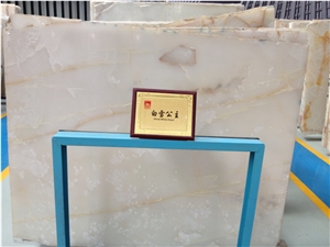 Snow White Onyx Polished Slab,Tiles