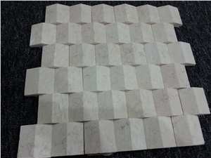 Sunny Beige Mosaic , Mixed-Color Mosaic with Split Surface