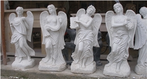 angel sculpture,white marble girl angel sculpture,outdoor garden statues 