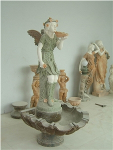 angel sculptured fountains,western statues