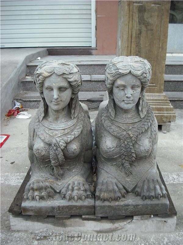 Archaistic Sculptured Animal Statues,Hand Carved Sculptures