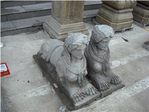 Archaistic Sculptured Animal Statues,Hand Carved Sculptures
