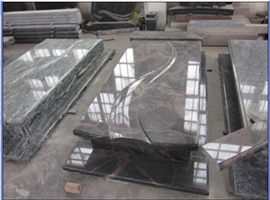 aurora granite tombstone, europe style, polished headstone&gravestone&monuments