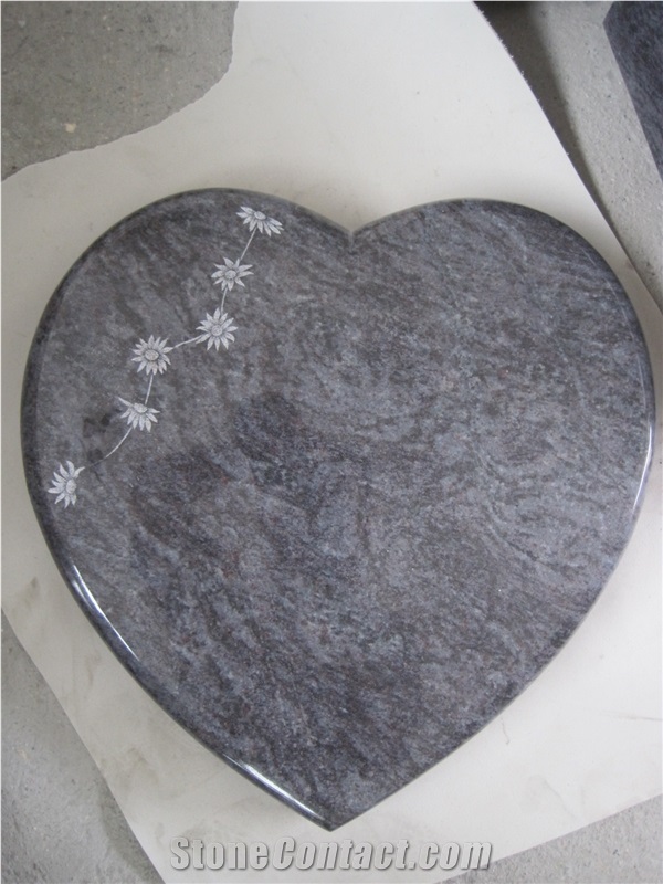 Aurora heart tomstone,English style headstone