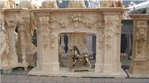 Beige Marble Fireplace Mantel Beige Marble Fireplace Mantel