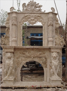 Beige Marble Fireplace Mantel Beige Marble Fireplace Mantel