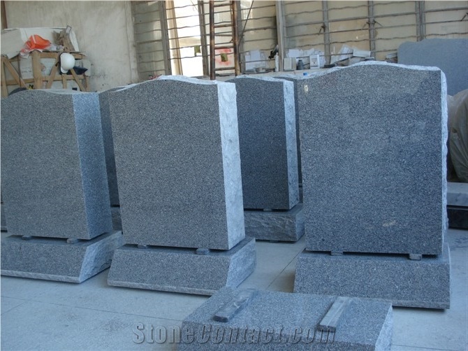 Big Quantity G654 Simple Upright Design Monument, G654 Granite Monument & Tombstone