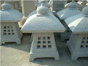 Big Quantity Light Grey Granite Lanterns, G603 Grey Granite Lanterns