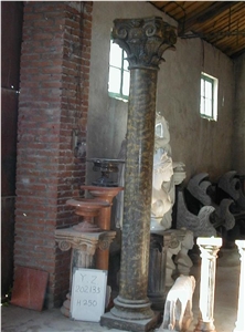 Black & Gold Marble Column,Round Roman Columns & Pillars