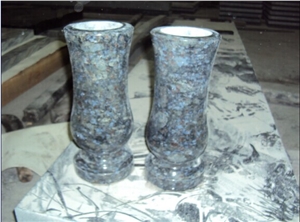 Blue Pearl Granite Vases, Monumental Vases Blue Pearl Granite Vases, Monumental Vases