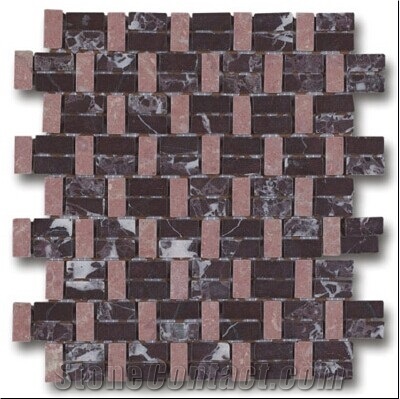 Brown and red square Mosaic,wall mosaic,brick polished mosaic, mosaic pattern