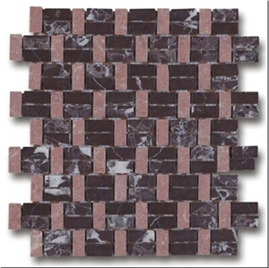 Brown and red square Mosaic,wall mosaic,brick polished mosaic, mosaic pattern