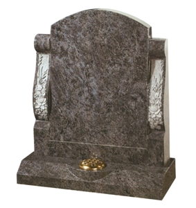 brown granite tombstone European style