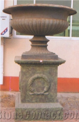 Brown Marble Flower Pot Supplier, Brown Marble Flower Pots