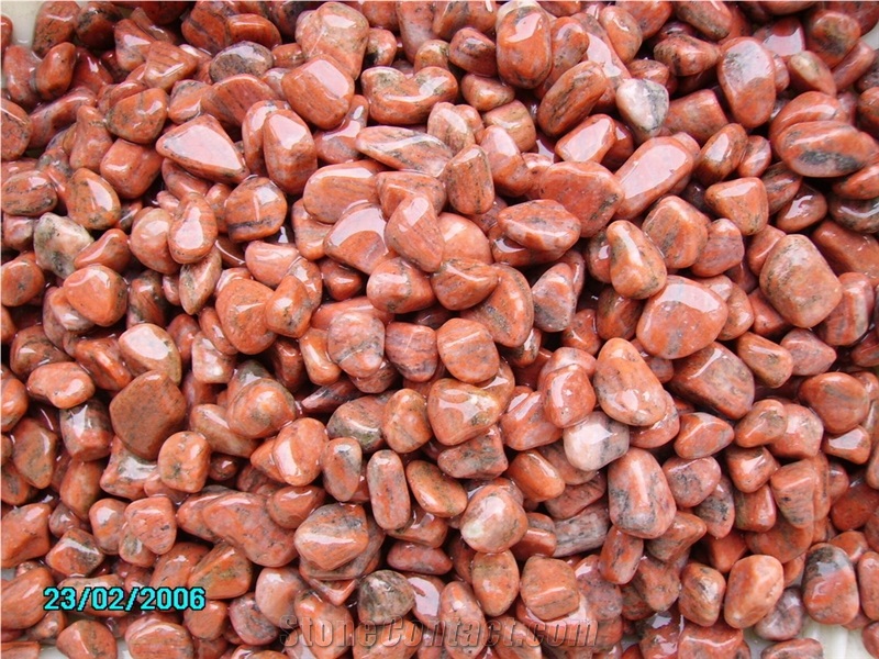Cheap Natural Red Polished Pebbles for Garden