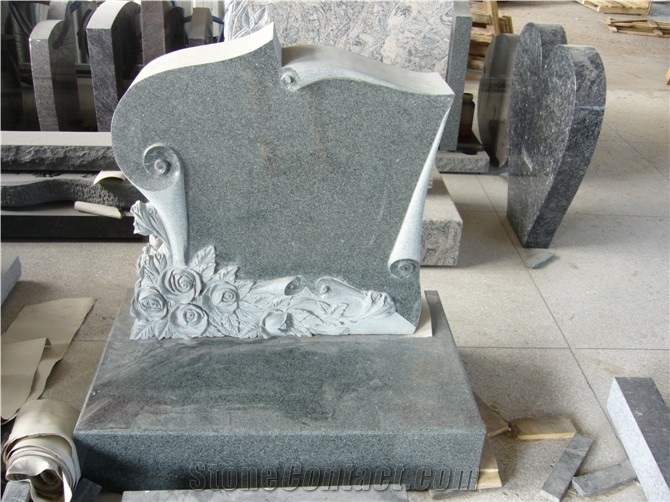 Cheap Tombstone Headstone for Grave,G654 Granite Tomestone, G654 Dark Grey Granite Monument & Tombstone