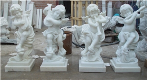 children angel sculptures & statues,angels play music a series of sculpture