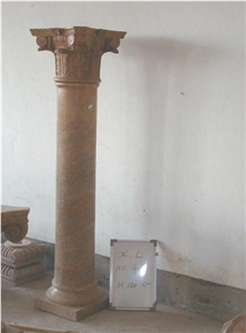 Column Marble Roman Columns Columns & Pillars,Red Granite Round Column,Constructive Stone Column