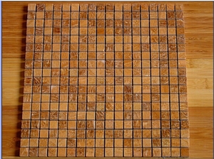 Dark Yellow Mosaic,brick mosaic,wall mosaic,floor mosaic,polished mosaic